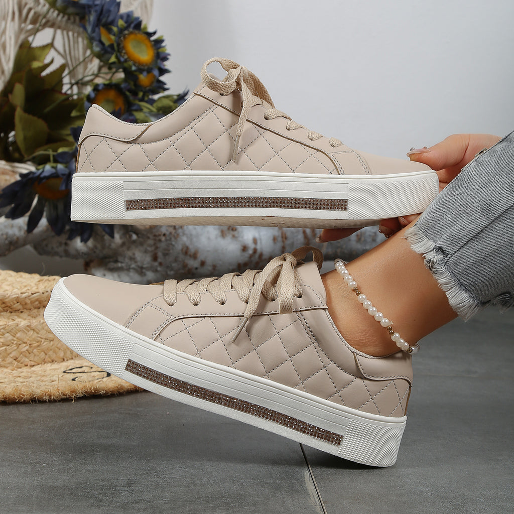 2025 New Grid Style Fashion Trend Multi-functional Comfort Anti-slip Women's Platform Shoes, suitable for outdoor activities and women's casual shoes