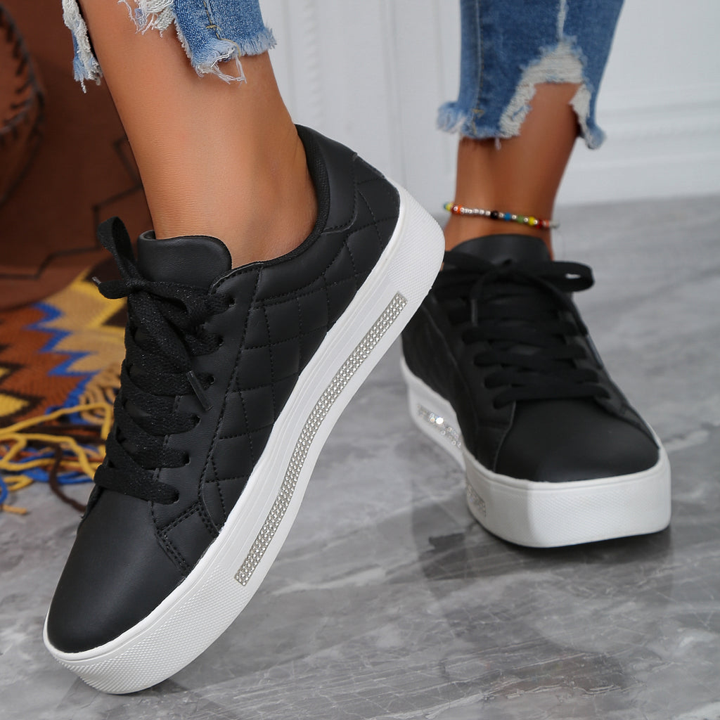 2025 New Grid Style Fashion Trend Multi-functional Comfort Anti-slip Women's Platform Shoes, suitable for outdoor activities and women's casual shoes