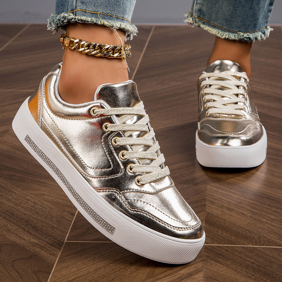 2025 New Grid Style Fashion Trend Multi-functional Comfort Anti-slip Women's Platform Shoes, suitable for outdoor activities and women's casual shoes