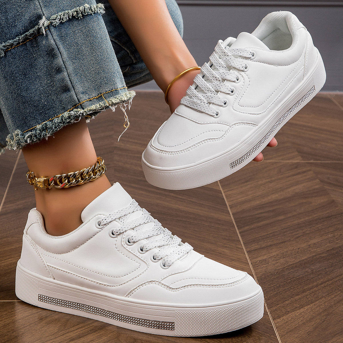 2025 New Grid Style Fashion Trend Multi-functional Comfort Anti-slip Women's Platform Shoes, suitable for outdoor activities and women's casual shoes