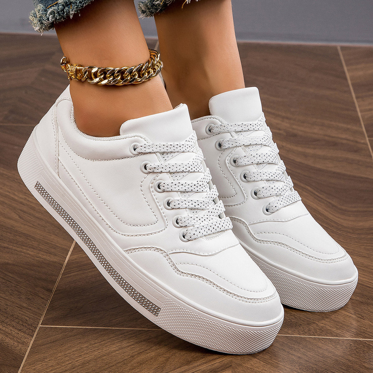 2025 New Grid Style Fashion Trend Multi-functional Comfort Anti-slip Women's Platform Shoes, suitable for outdoor activities and women's casual shoes